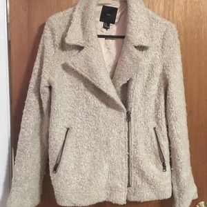super cute and cozy Wool Peacoat Moto Jacket